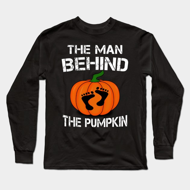 The man behind the pumpkin Long Sleeve T-Shirt by TEEPHILIC